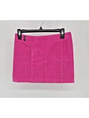 Vintage United Colors of Benetton Women’s Size 38 Mini Skirt Pink Corduroy US Sm